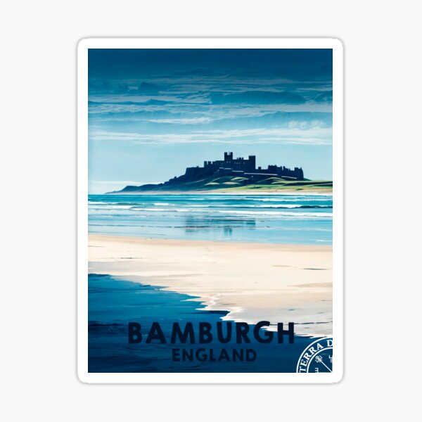 Item preview, Bamburgh england travel poster designed and sold by TerradVents.