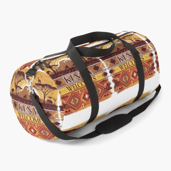 Item preview, Kenya Welcomes Flag Map Safari, Masai, Nairobi designed and sold by AnimalsDH305.
