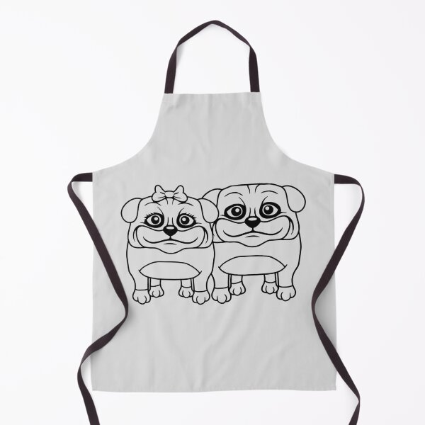 Item preview, 2 Dogs Pug Man Woman Couple Two In Love Love Valentine's Day designed and sold by shirt-o-mat.
