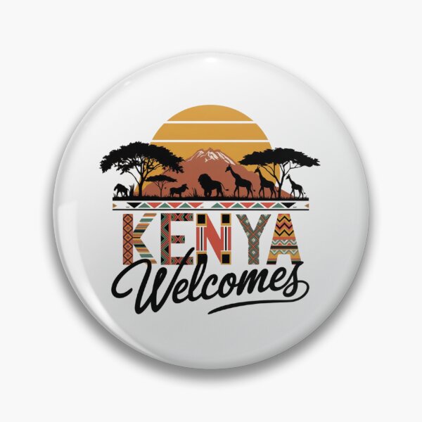 Item preview, Kenya Welcomes Flag Map Safari, Masai, Nairobi designed and sold by AnimalsDH305.