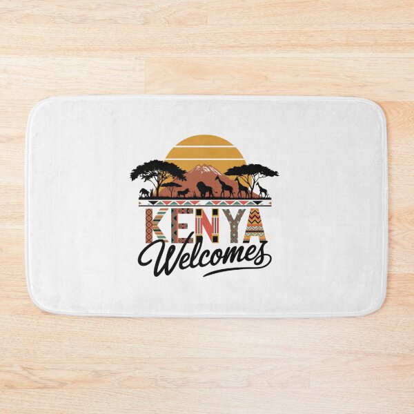 Item preview, Kenya Welcomes Flag Map Safari, Masai, Nairobi designed and sold by AnimalsDH305.