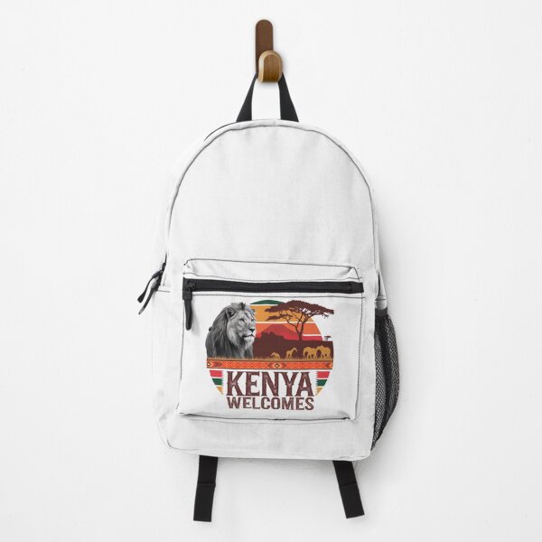 Item preview, Kenya Welcomes Flag Map Safari, Masai, Nairobi designed and sold by AnimalsDH305.