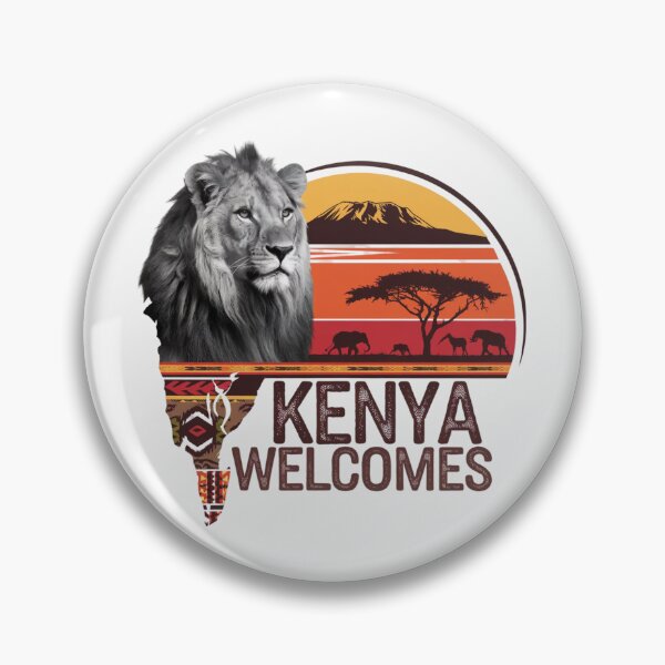 Item preview, Kenya Welcomes Flag Map Safari, Masai, Nairobi designed and sold by AnimalsDH305.
