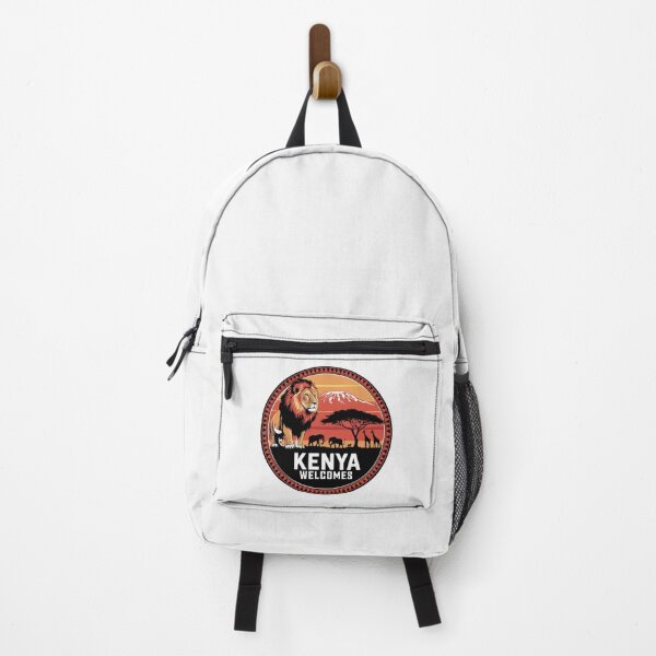 Item preview, Kenya Welcomes Flag Map Safari, Masai, Nairobi designed and sold by AnimalsDH305.