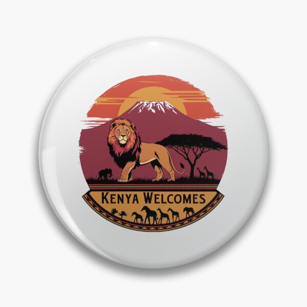 Item preview, Kenya Welcomes Flag Map Safari, Masai, Nairobi designed and sold by AnimalsDH305.