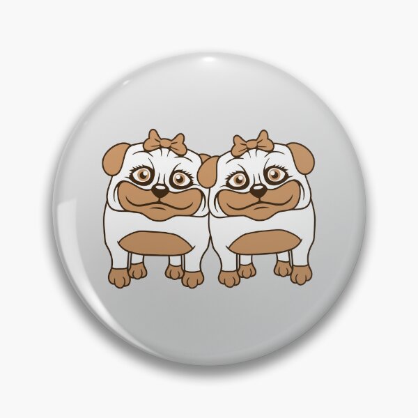 Item preview, 2 Dogs Pug Girls Women Girlfriends Team Girls Love designed and sold by shirt-o-mat.