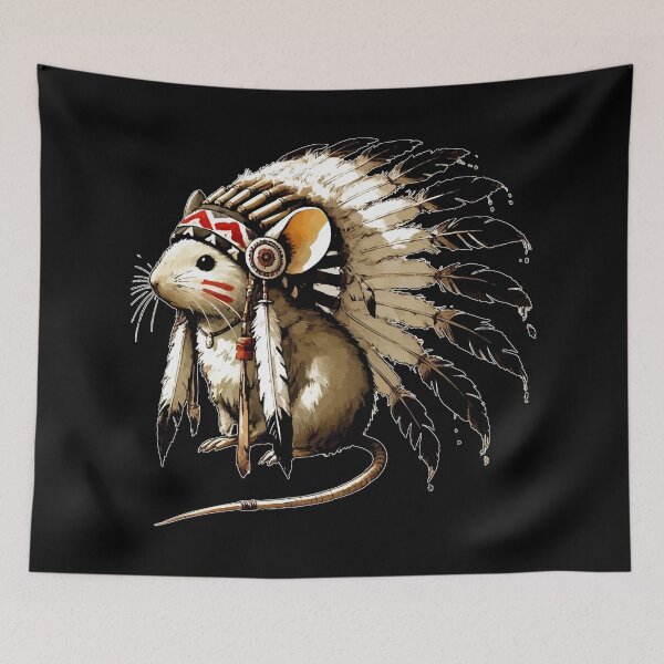Item preview, Mouse War Bonnet Feather Headdress designed and sold by TomFrontierArt.