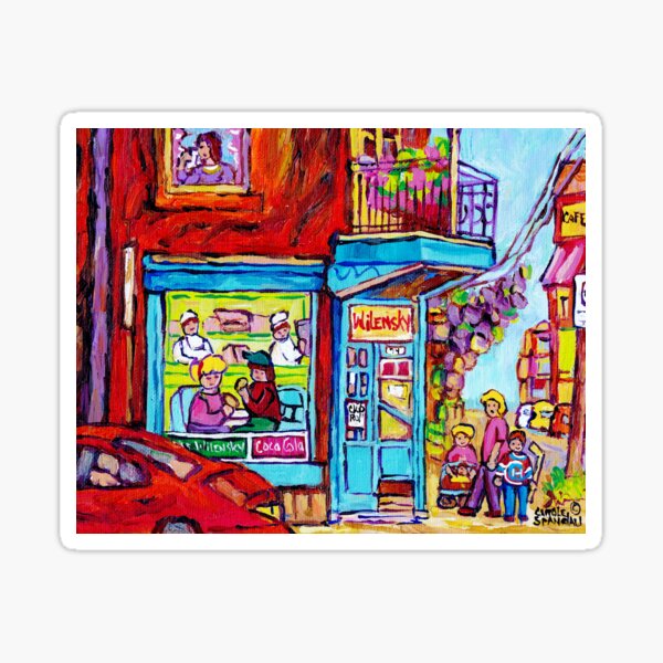 Item preview, MONTREAL ART STREET SCENE PAINTING OF CANADIAN ART C SPANDAU DINNER FOR TWO QUEBEC ART designed and sold by Carole  Spandau.