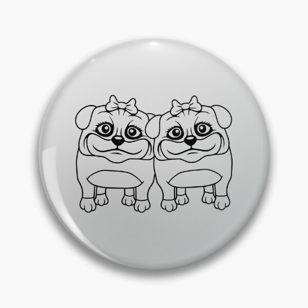 Item preview, 2 Dogs Pug Girls Women Girlfriends Team Girls Love designed and sold by shirt-o-mat.