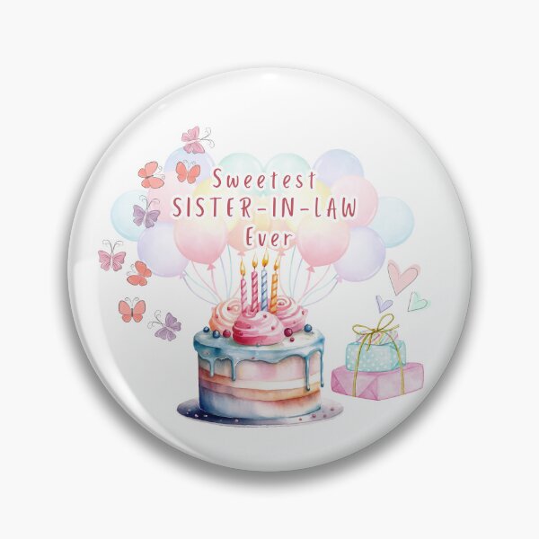 Aperçu de l'œuvre La plus douce des belles-soeurs de tous les temps 3 - gâteau d'anniversaire, ballons, pastel créée et vendue par AlinaSCorner.