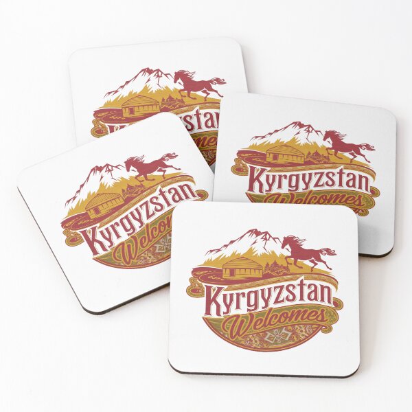 Item preview, Kyrgyzstan Welcomes Flag Map Yurt, Bishkek, Lake Issyk-Kul designed and sold by AnimalsDH305.