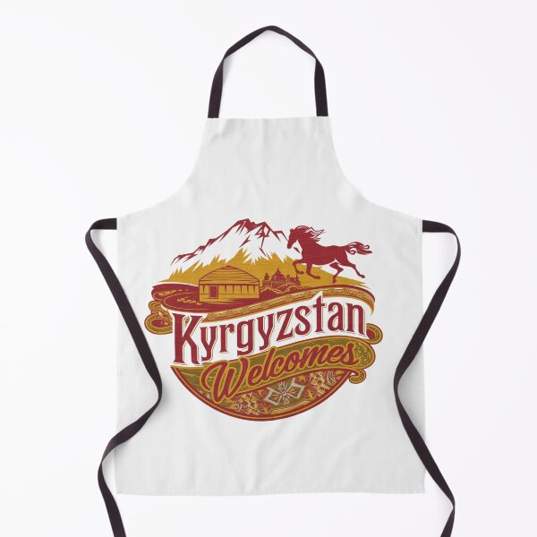 Item preview, Kyrgyzstan Welcomes Flag Map Yurt, Bishkek, Lake Issyk-Kul designed and sold by AnimalsDH305.