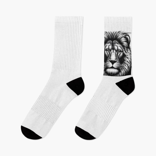 Item preview, Intricate Black-and-White Lion Portrait Design designed and sold by Eiadlight.
