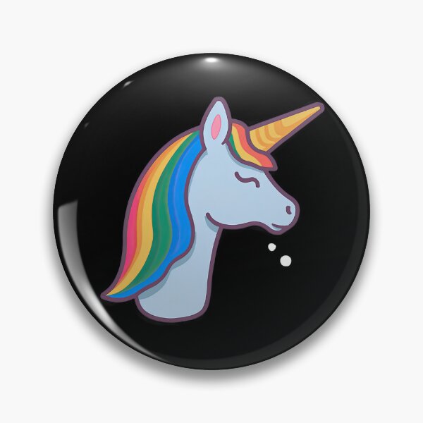 Artikelvorschau, Stilisiertes Einhorn mit Regenbogenmähne auf Gradientenhintergrund entworfen und verkauft von artwaves.