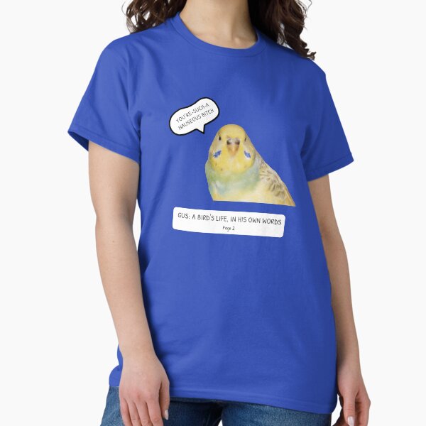 Vista previa del artículo con la obra «Gus llega a una conclusión», diseñado y vendido por FowlLanguageGus.