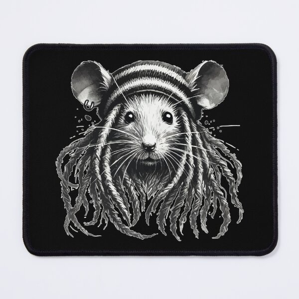 Item preview, Rasta Rastafari Mouse Monochromatic designed and sold by TomFrontierArt.