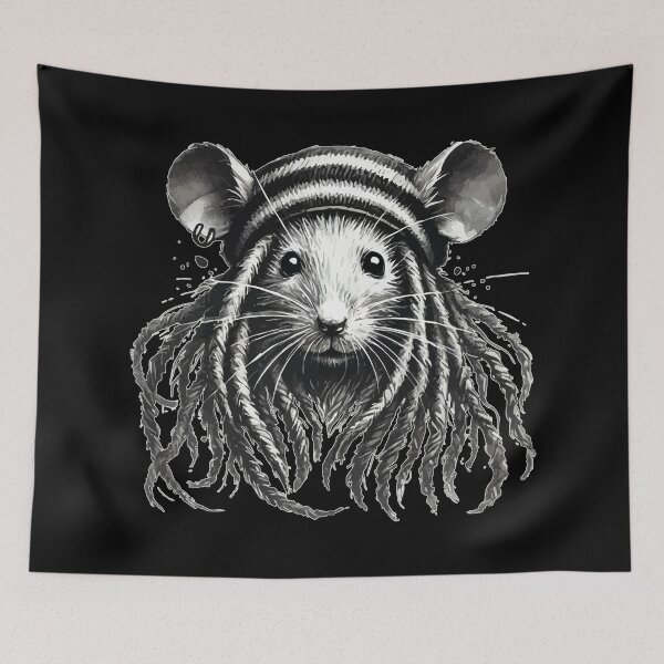 Item preview, Rasta Rastafari Mouse Monochromatic designed and sold by TomFrontierArt.