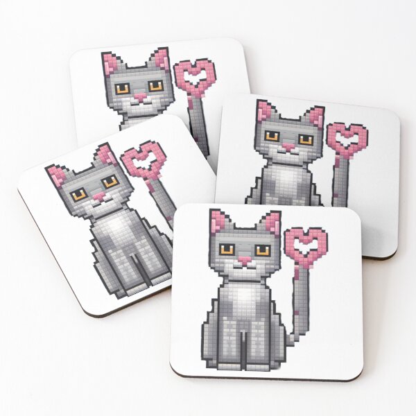 Item preview, pixel cat designed and sold by always-for-you.