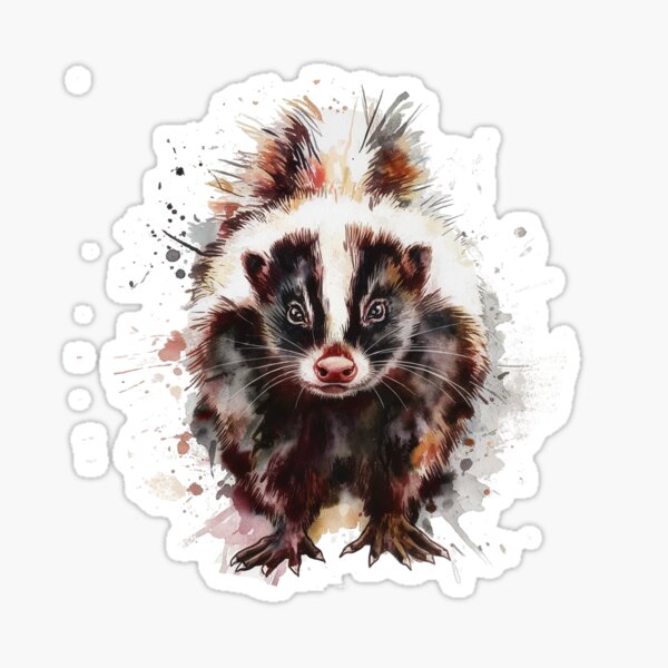 Artikel-Vorschau von Lebendiges Aquarell eines Stinktiers, designt und verkauft von AnimalAirtistry.