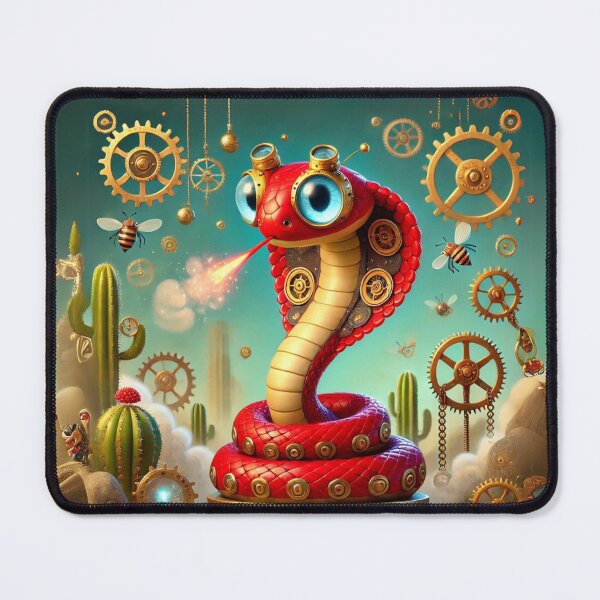 Item preview, Steampunk Red Spitting Cobra designed and sold by Sillytoe.