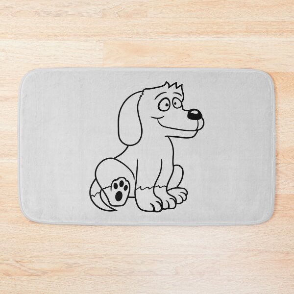 Artikelvorschau, Hund Sitzt Süß Kleiner Glücklicher Welpe Haustier Lustig Comic Cartoon entworfen und verkauft von shirt-o-mat.