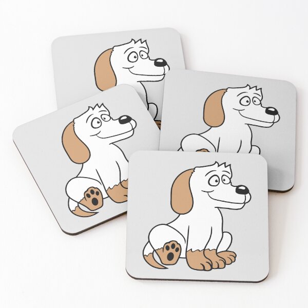 Item preview, Dog Sitting Cute Little Happy Puppy Pet Funny Comic Cartoon designed and sold by shirt-o-mat.