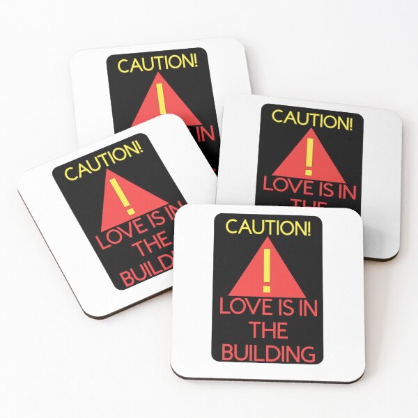 Item preview, CAUTION! LOVE IS IN THE BUILDING! designed and sold by TShirtCrafters.