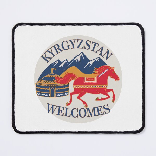 Item preview, Kyrgyzstan Welcomes Flag Map Yurt, Bishkek, Lake Issyk-Kul designed and sold by AnimalsDH305.