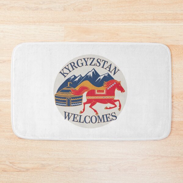 Item preview, Kyrgyzstan Welcomes Flag Map Yurt, Bishkek, Lake Issyk-Kul designed and sold by AnimalsDH305.