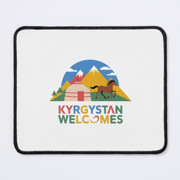 Item preview, Kyrgyzstan Welcomes Flag Map Yurt, Bishkek, Lake Issyk-Kul designed and sold by AnimalsDH305.