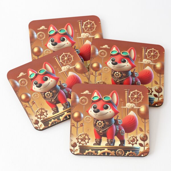 Item preview, Steampunk Red Wolf designed and sold by Sillytoe.