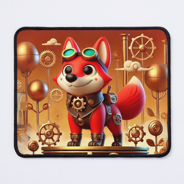 Item preview, Steampunk Red Wolf designed and sold by Sillytoe.