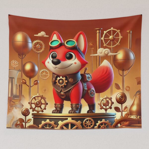 Item preview, Steampunk Red Wolf designed and sold by Sillytoe.