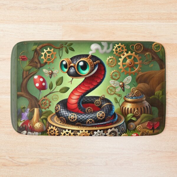 Item preview, Steampunk Red-Bellied Black Snake designed and sold by Sillytoe.