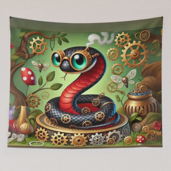 Item preview, Steampunk Red-Bellied Black Snake designed and sold by Sillytoe.