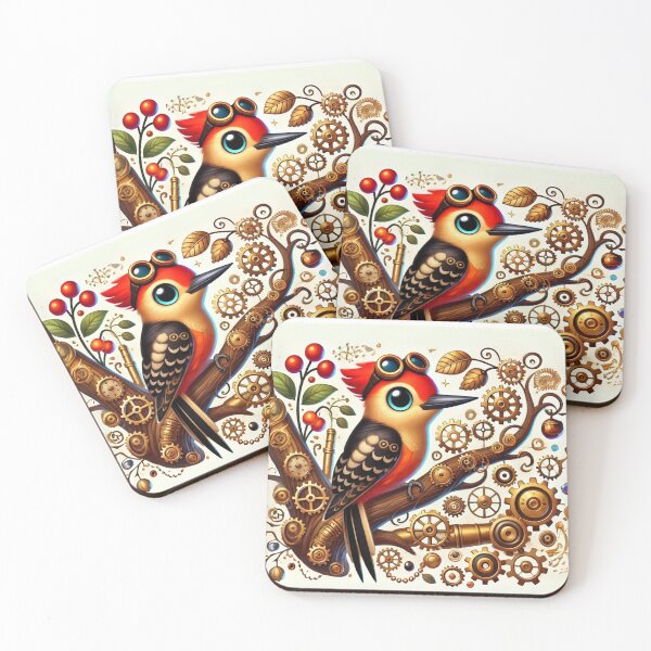 Item preview, Steampunk Red-Bellied Woodpecker designed and sold by Sillytoe.
