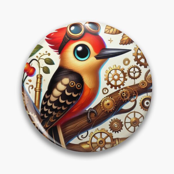 Item preview, Steampunk Red-Bellied Woodpecker designed and sold by Sillytoe.