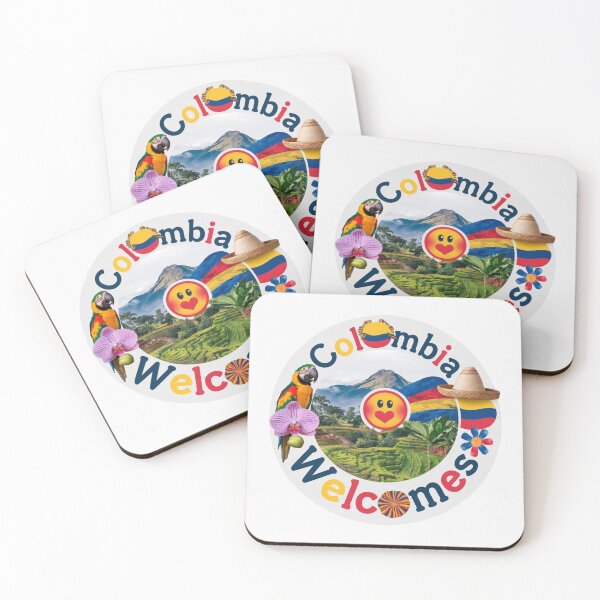 Item preview, Colombia Welcomes Flag Map Coffee, Bogotá, Medellin, Cartagena designed and sold by AnimalsDH305.