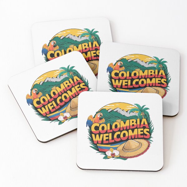 Item preview, Colombia Welcomes Flag Map Coffee, Bogotá, Medellin, Cartagena designed and sold by AnimalsDH305.