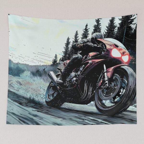 Item preview, motorcycle trip nature motorsports biker  designed and sold by dejco.art.