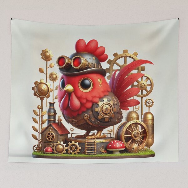 Item preview, Steampunk Redcap Chicken designed and sold by Sillytoe.