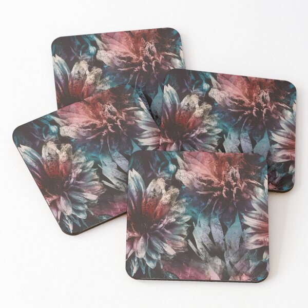 Item preview, Grunge Vintage Floral Pattern with Blue and Red designed and sold by SamJanner.