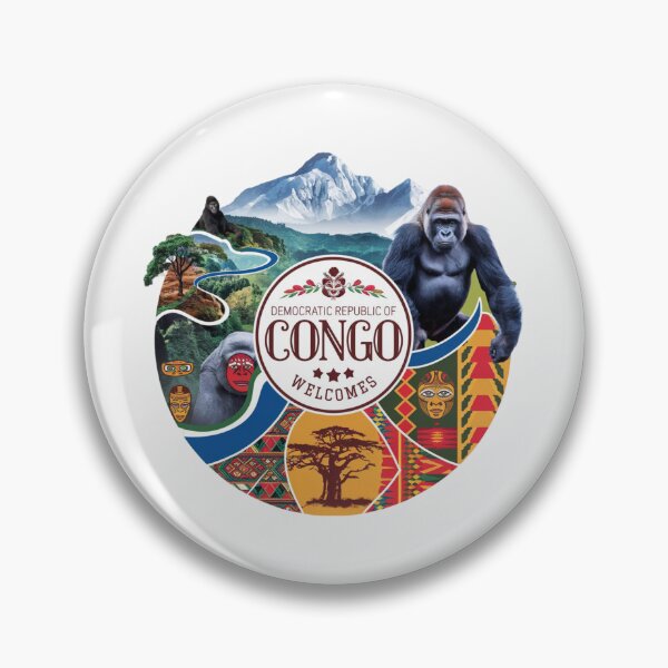 Item preview, Congo Democratic Republic Welcomes Flag Map Tropical jungle, Congo River designed and sold by AnimalsDH305.