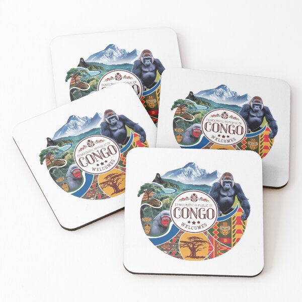 Item preview, Congo Democratic Republic Welcomes Flag Map Tropical jungle, Congo River designed and sold by AnimalsDH305.