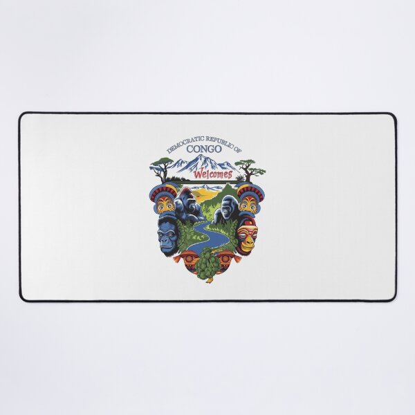 Item preview, Congo Democratic Republic Welcomes Flag Map Tropical jungle, Congo River designed and sold by AnimalsDH305.