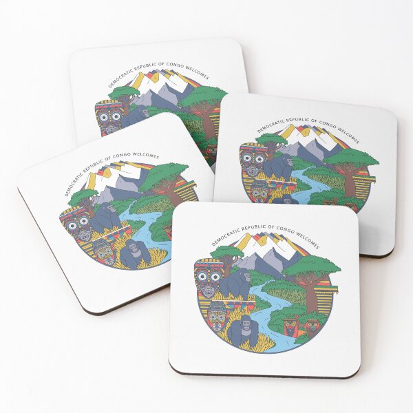 Item preview, Congo Democratic Republic Welcomes Flag Map Tropical jungle, Congo River designed and sold by AnimalsDH305.