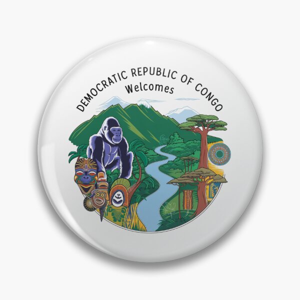 Item preview, Congo Democratic Republic Welcomes Flag Map Tropical jungle, Congo River designed and sold by AnimalsDH305.