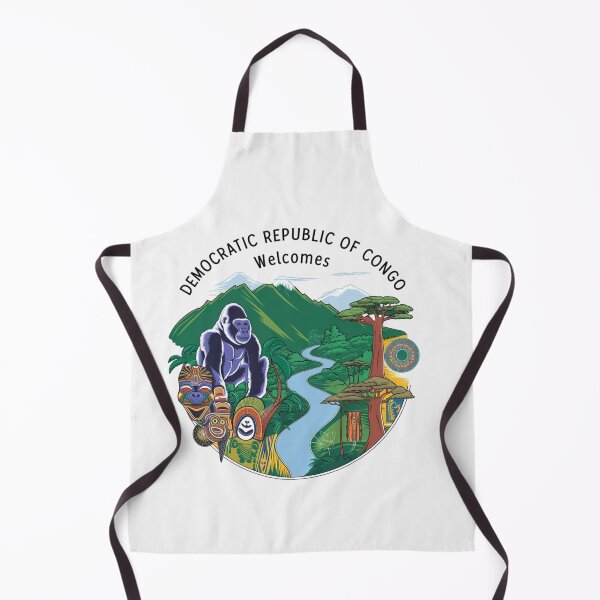 Item preview, Congo Democratic Republic Welcomes Flag Map Tropical jungle, Congo River designed and sold by AnimalsDH305.