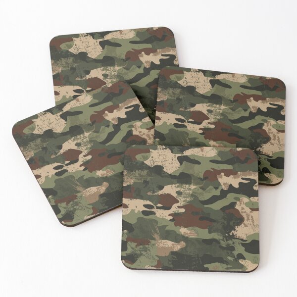 Item preview, Grunge Retro Camo Pattern in Green and Brown designed and sold by SamJanner.