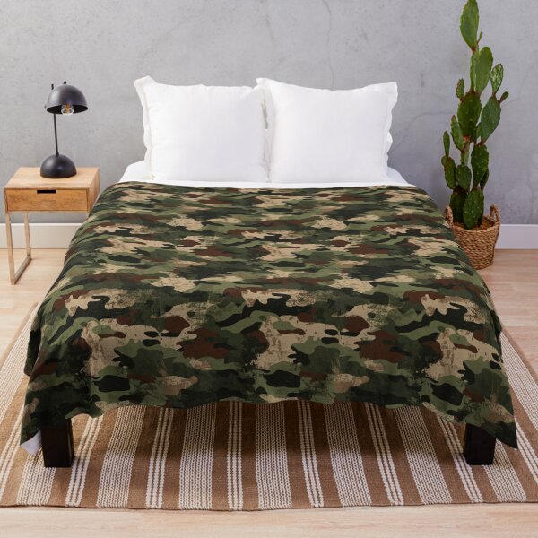 Item preview, Grunge Retro Camo Pattern in Green and Brown designed and sold by SamJanner.